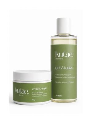 KUTAE - Duo Gel lavant + Crème réparatrice ATOPIA